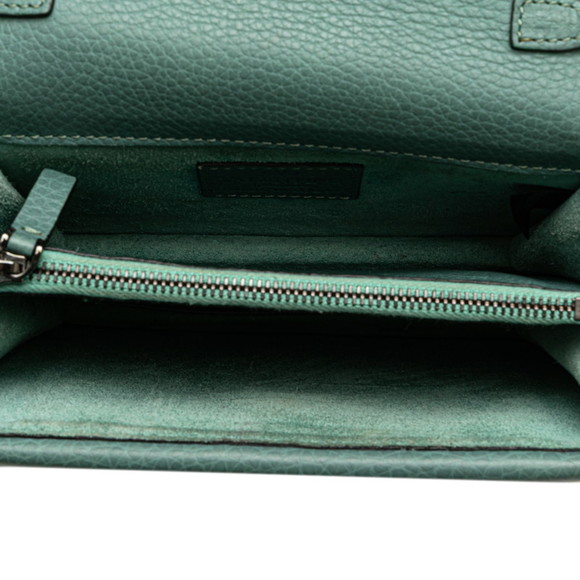 Valentino Rockstud Chain Shoulder Bag in Green Leather for Women. - Picture 9 of 10